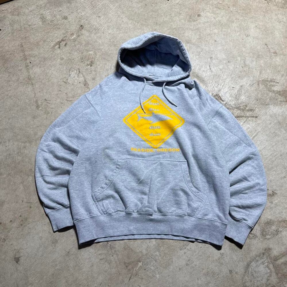 Boxy Grey Seaside Oregon Hoodie